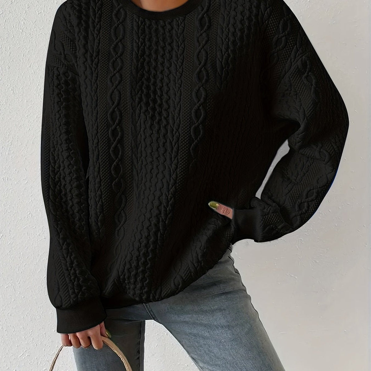 Eira Cable-Knit Sweatshirt