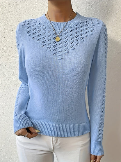 Allegra Pointelle Knit Sweater