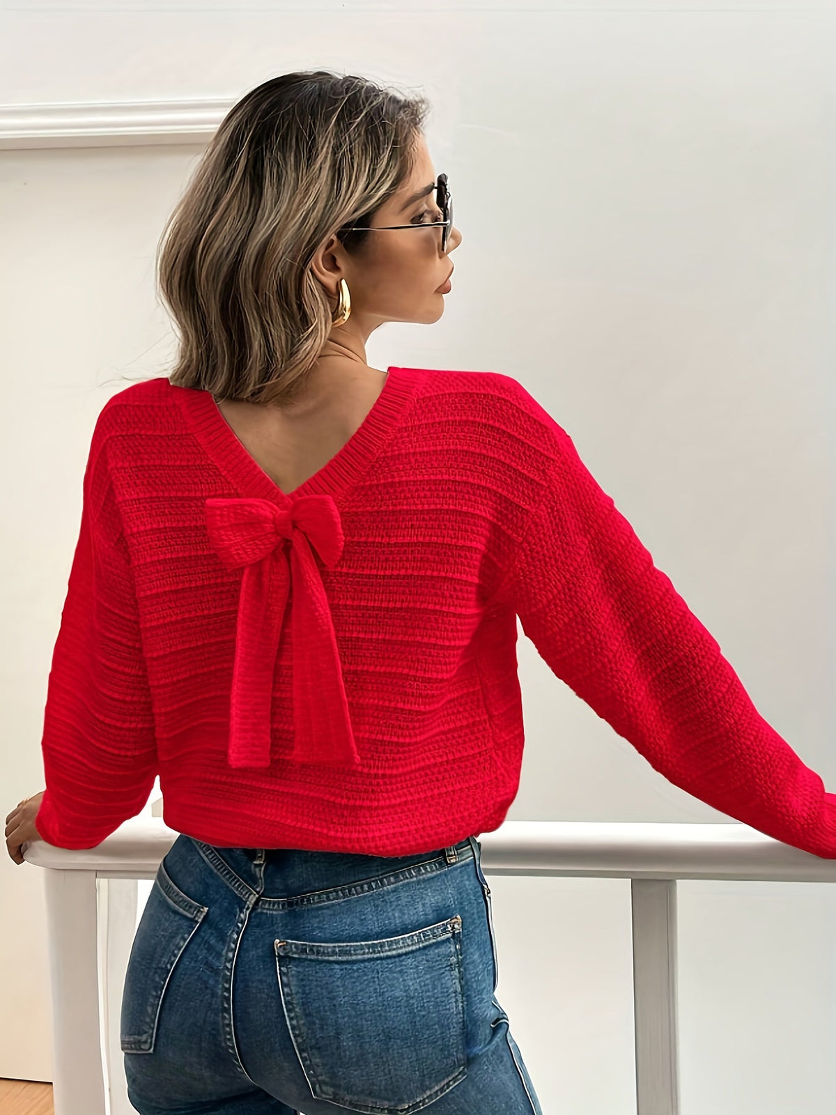 Vianne Bow-Detail Knit Sweater