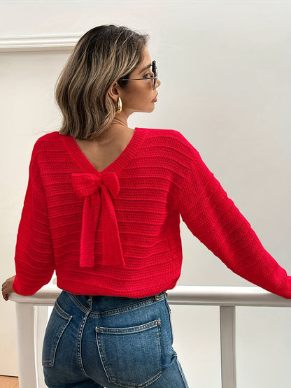 Vianne Bow-Detail Knit Sweater
