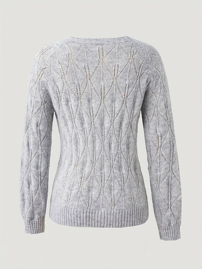 Geneva Faux Mink Pearl-Button Cardigan