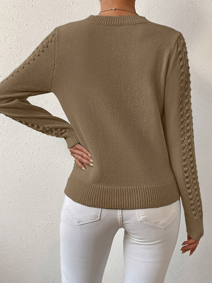 Allegra Pointelle Knit Sweater