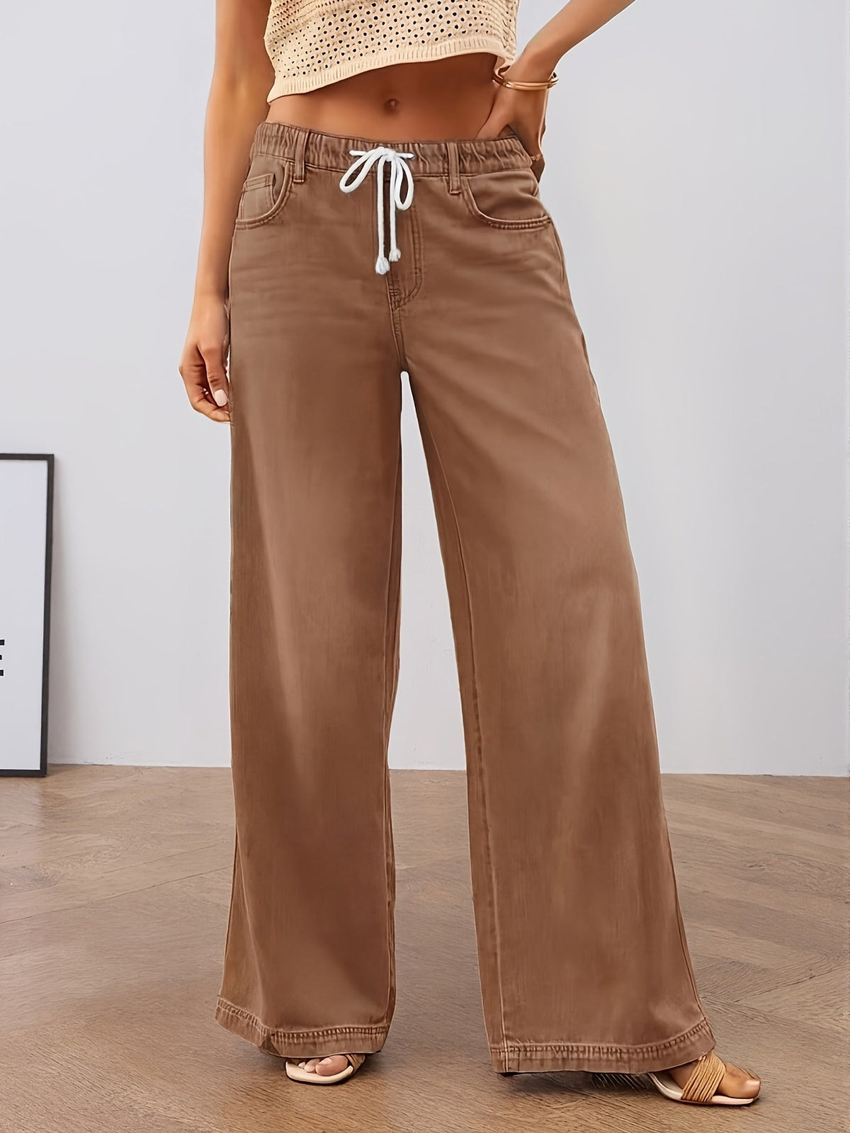 Mireille Stretch Wide-Leg Lounge Pants