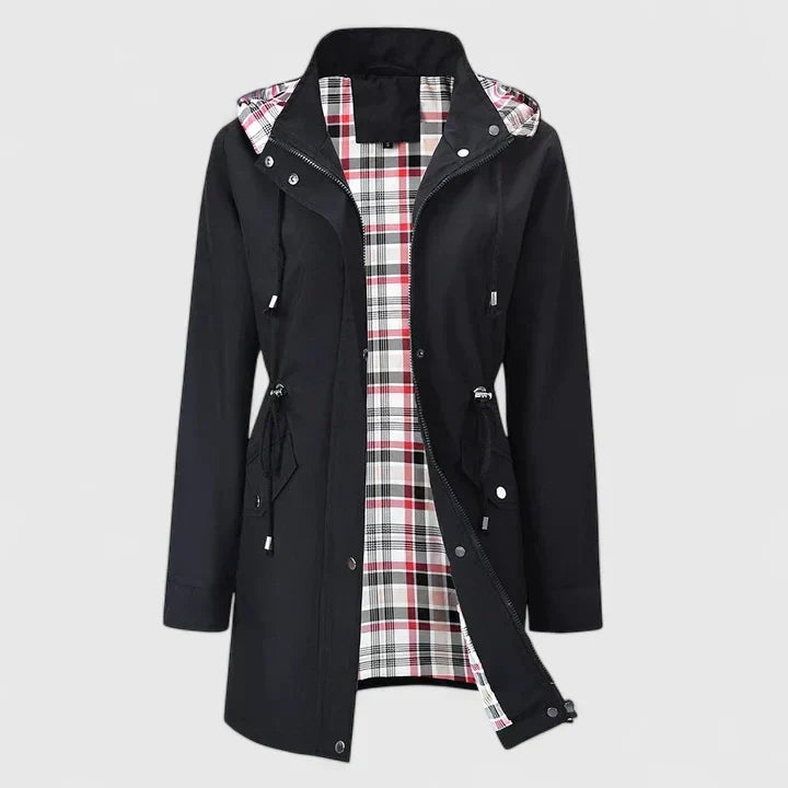 Nerissa Long Hooded Rain Jacket