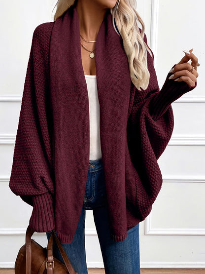 Evelina Draped Shawl-Collar Cardigan