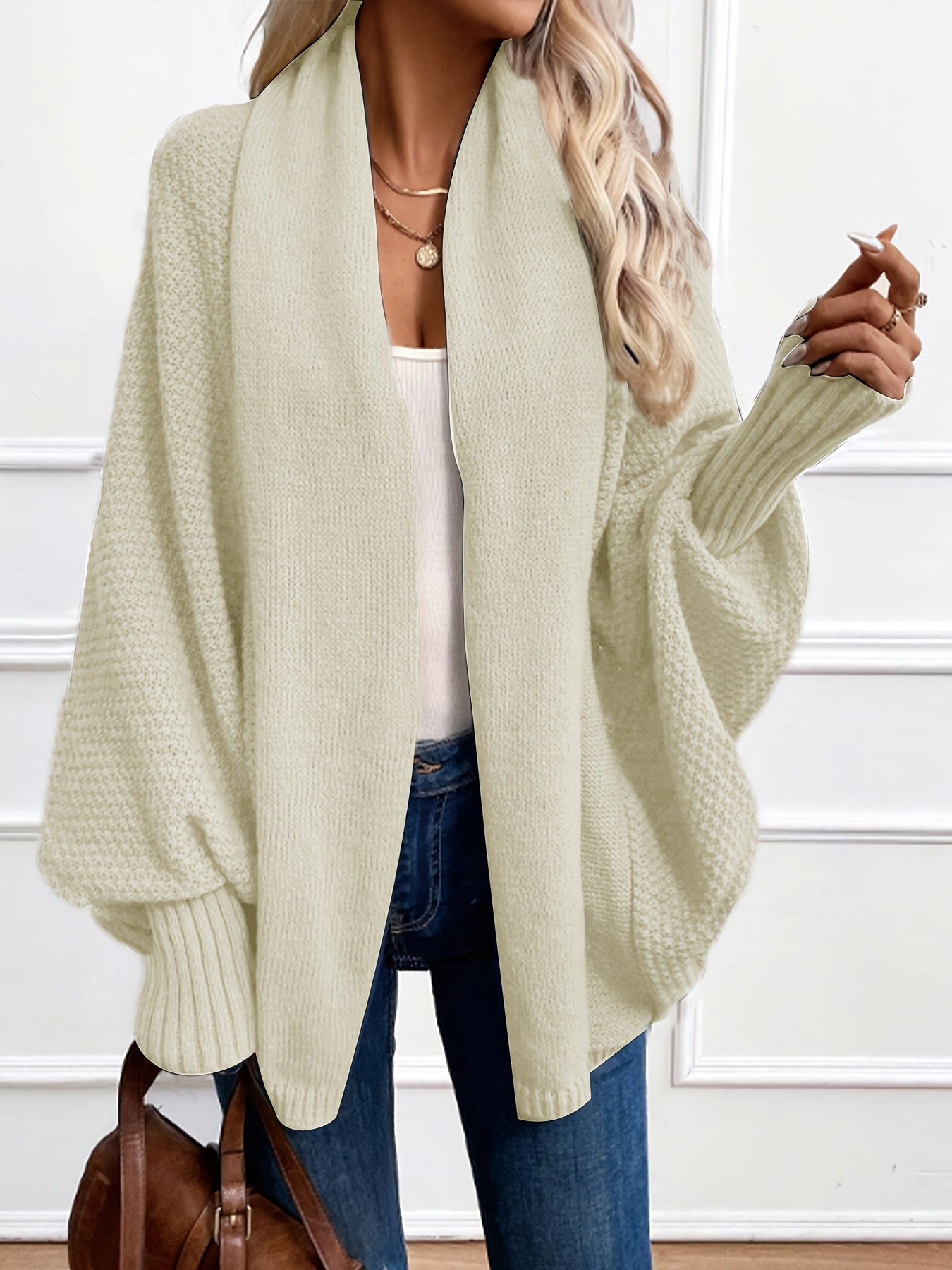 Evelina Draped Shawl-Collar Cardigan