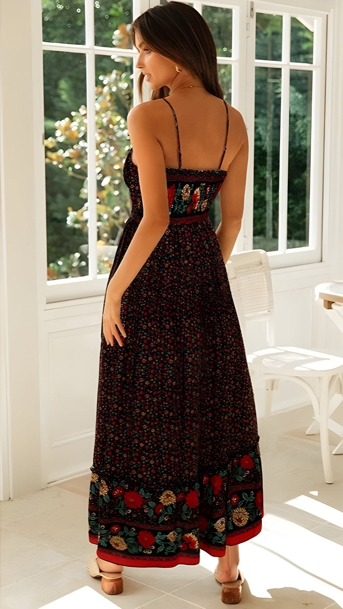 Sabrina Boho Floral Maxi Sundress
