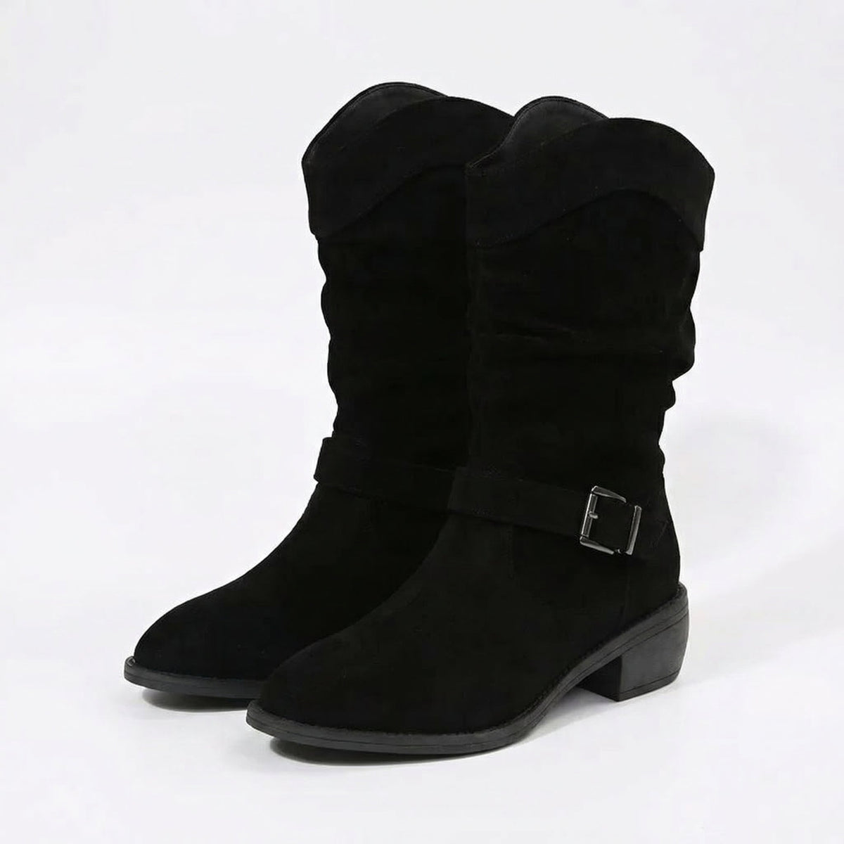 Petra Suede Western Ankle Boots