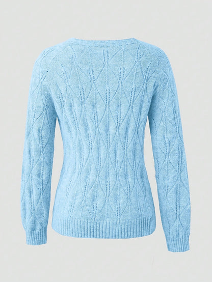 Geneva Faux Mink Pearl-Button Cardigan