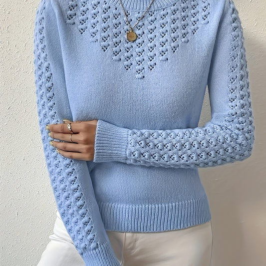 Allegra Pointelle Knit Sweater