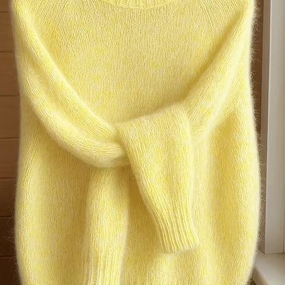 Melina Textured Round-Neck Knit Sweater
