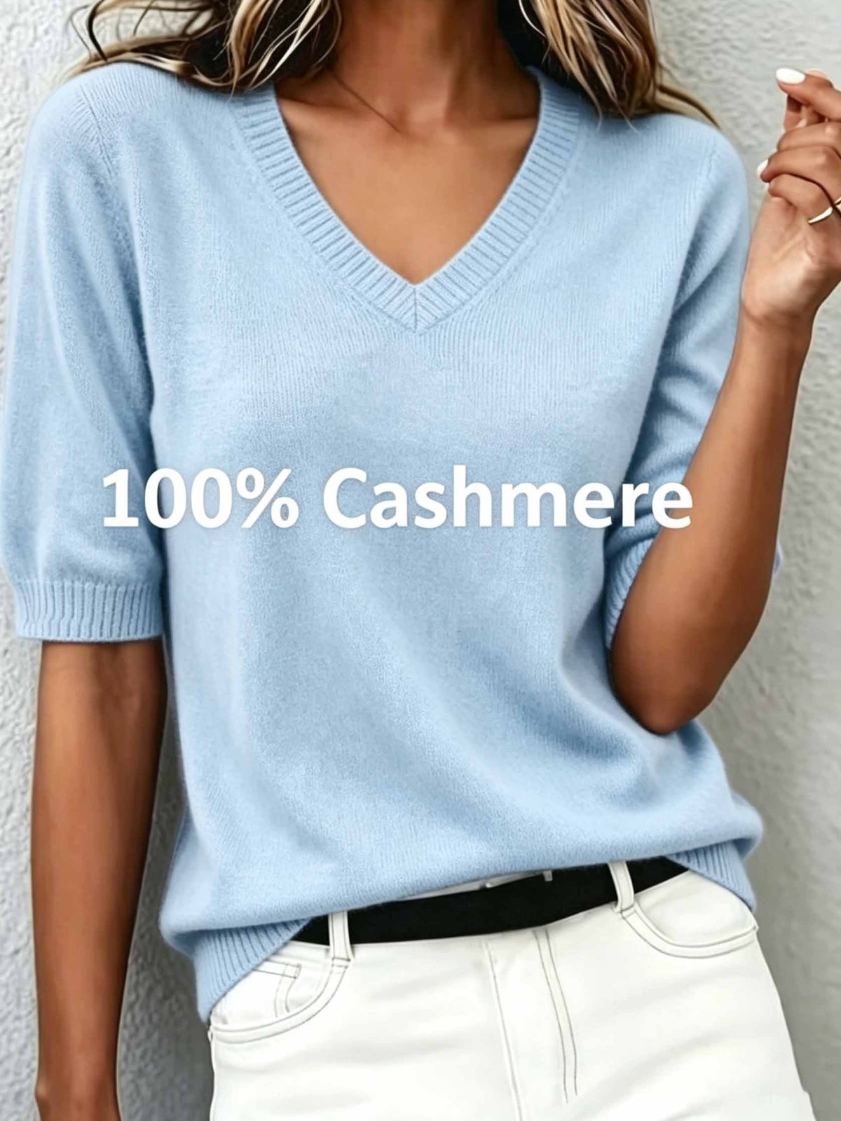 Aurelia Cashmere Blend V-Neck Sweater