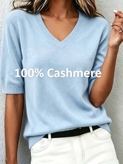Aurelia Cashmere Blend V-Neck Sweater