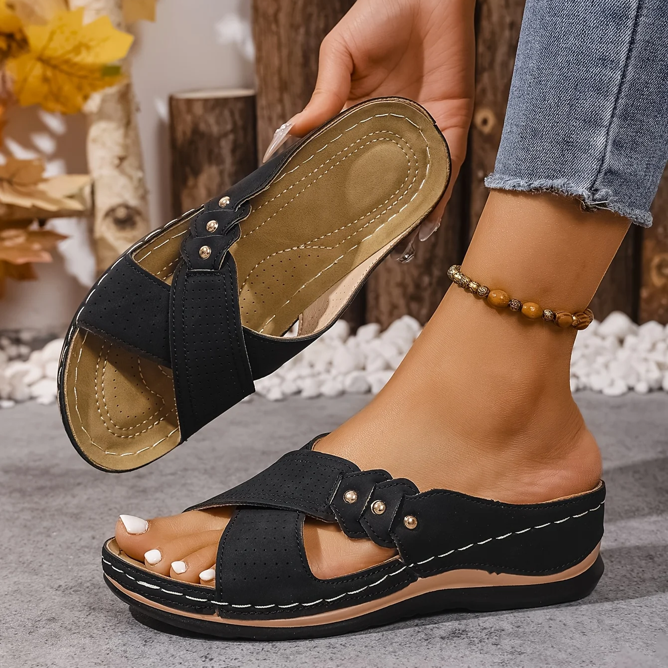 Valeria Orthopedic Wedge Sandals
