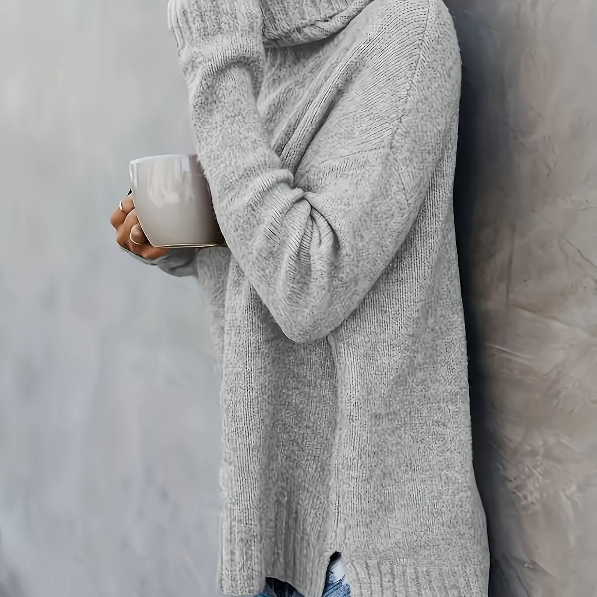 Vespera Cowl Turtleneck Sweater