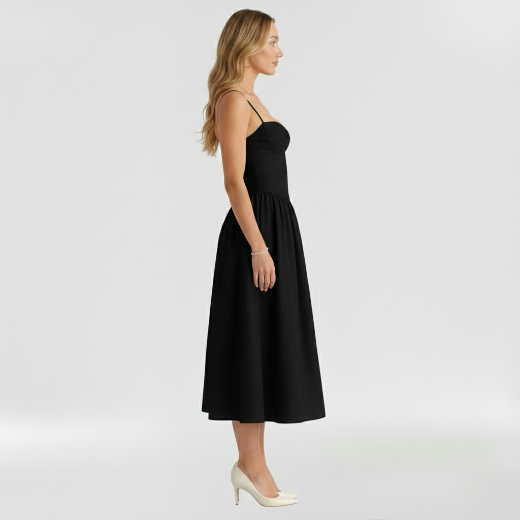 Aurelia Floral Corset Midi Dress