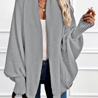 Evelina Draped Shawl-Collar Cardigan