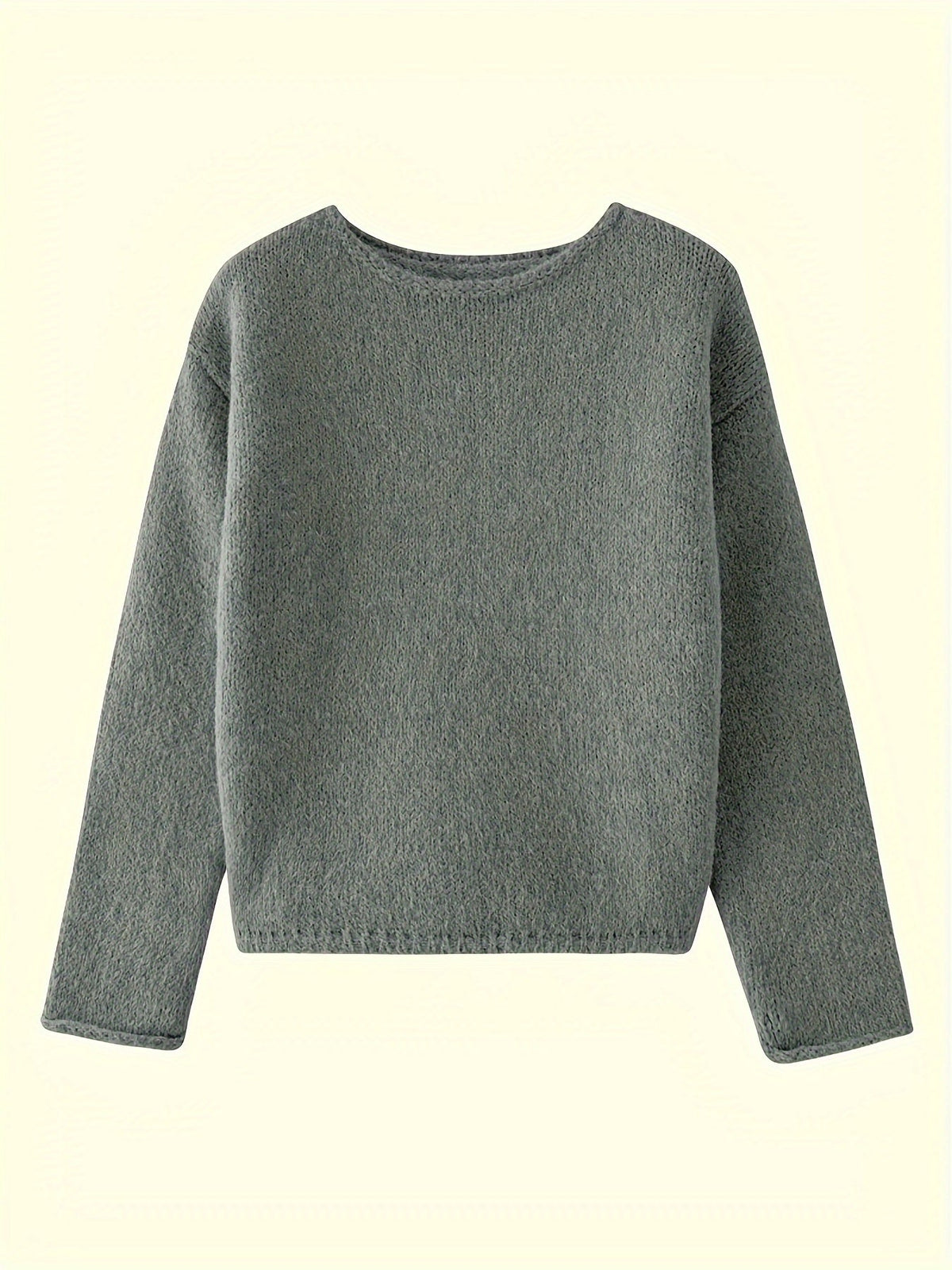 Natalina Relaxed Crew-Neck Knit Sweater