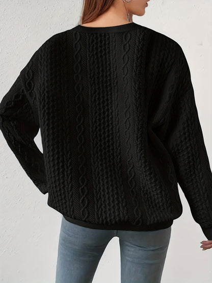 Eira Cable-Knit Sweatshirt