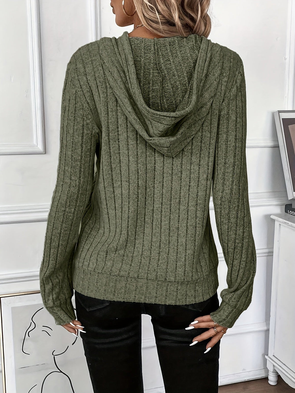 Lorena Textured Pullover Hoodie