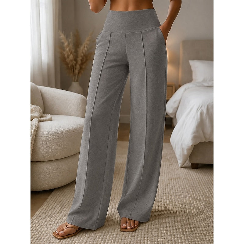 Sabine Tailored Wide-Leg Dress Pants