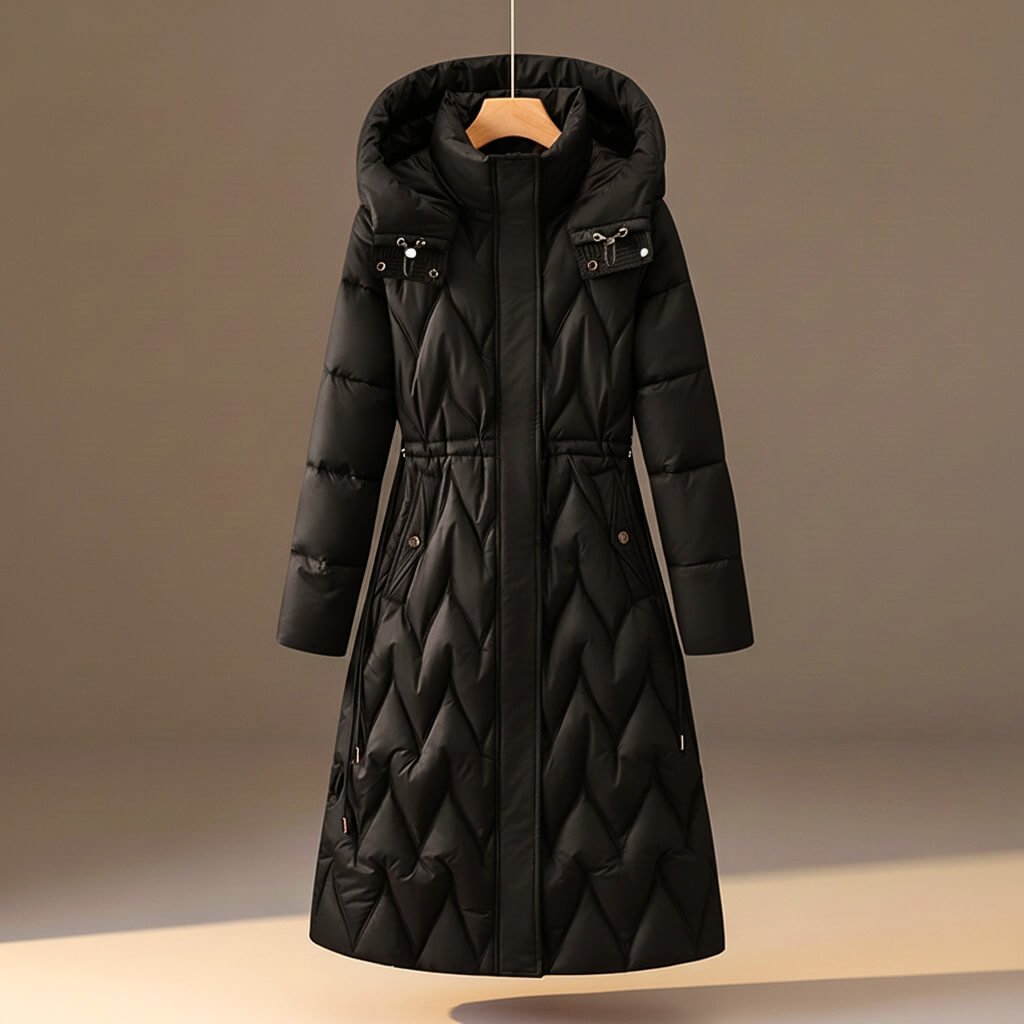 Linnea Quilted Hooded Long Coat