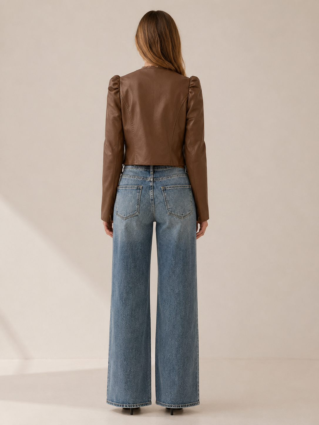Rafaela Cropped Faux Leather Jacket