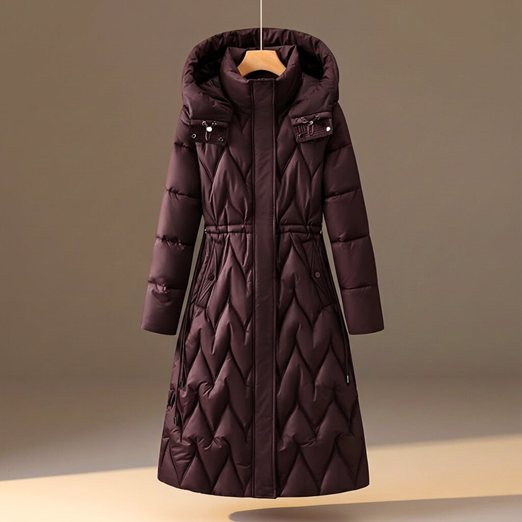 Linnea Quilted Hooded Long Coat