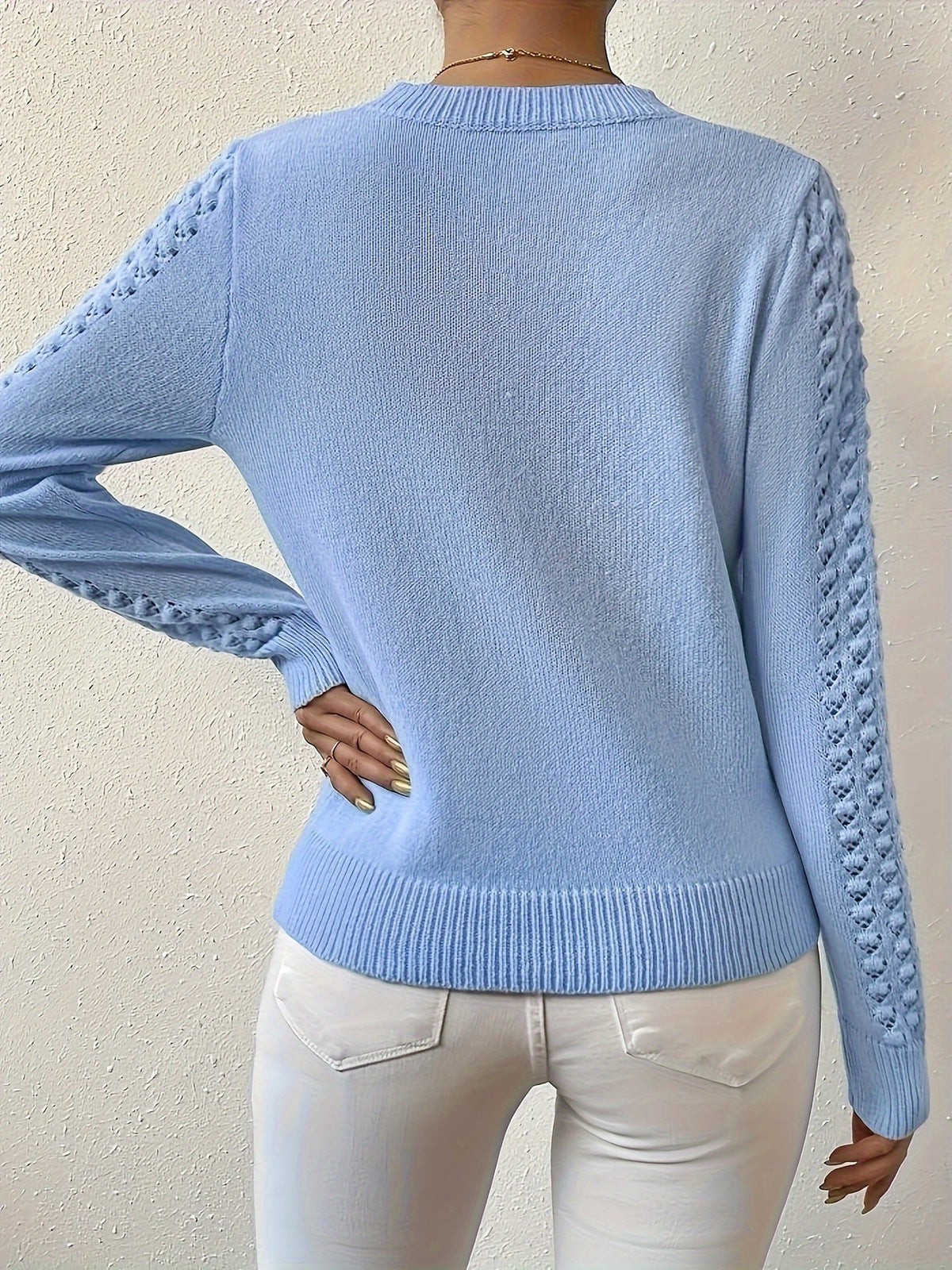 Allegra Pointelle Knit Sweater
