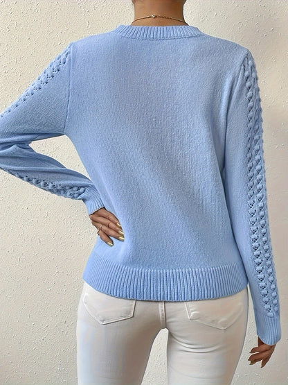 Allegra Pointelle Knit Sweater