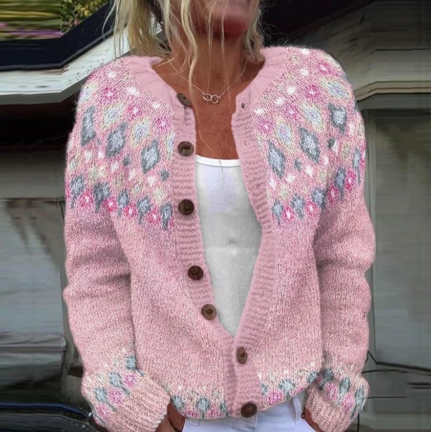 Elsa Pink Comfort Knit Cardigan
