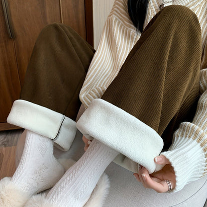Anya Warm Lined Wide-Leg Pants