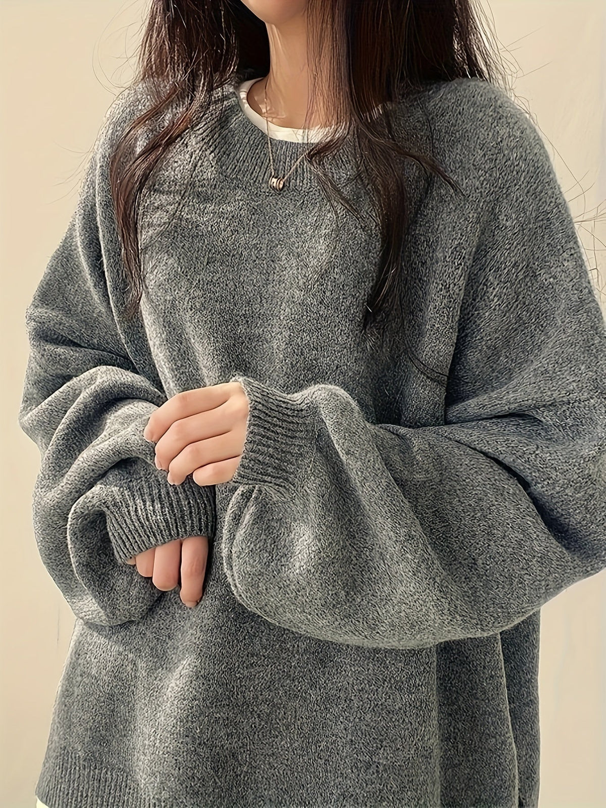 Floriane Oversized Balloon Sleeve Sweater