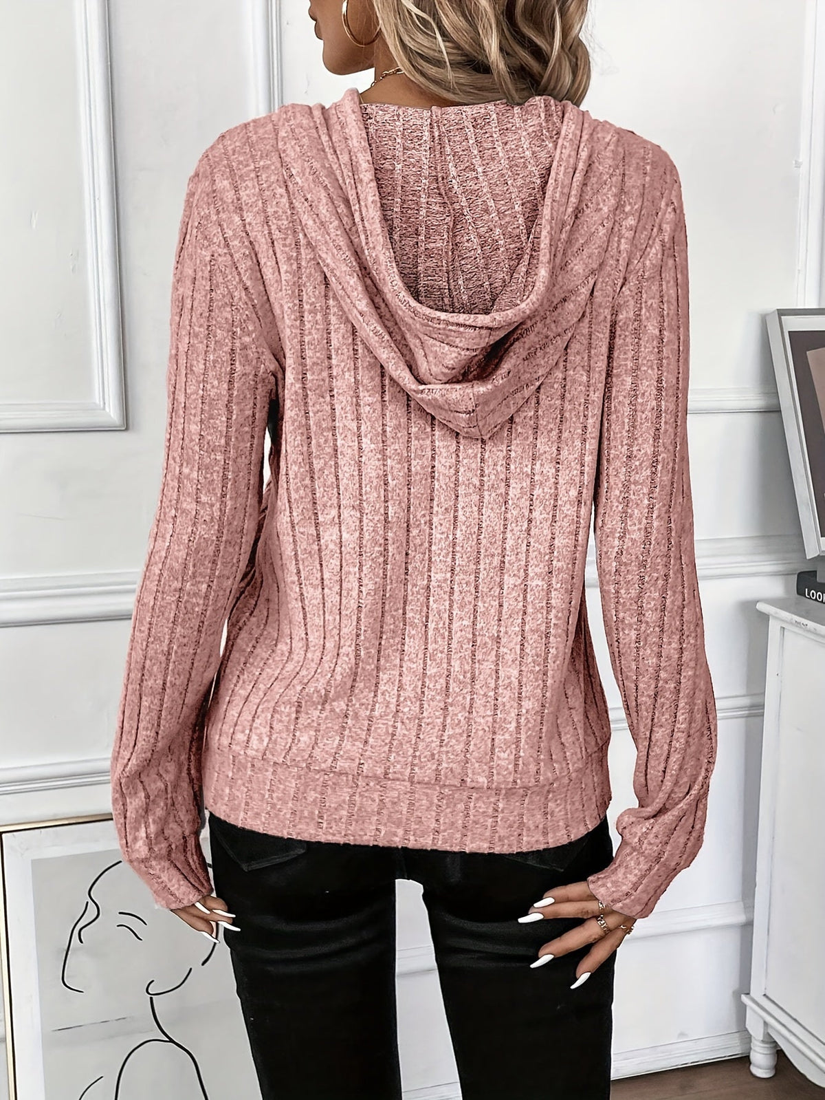 Lorena Textured Pullover Hoodie