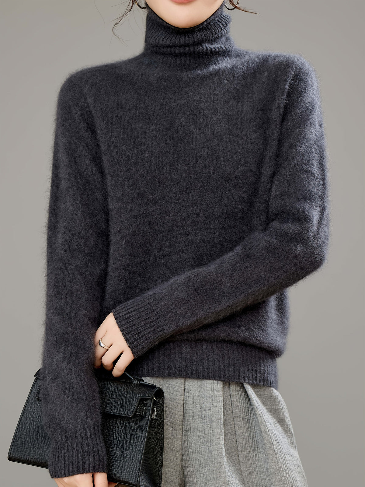 Annelise Cashmere Wool Turtleneck Sweater