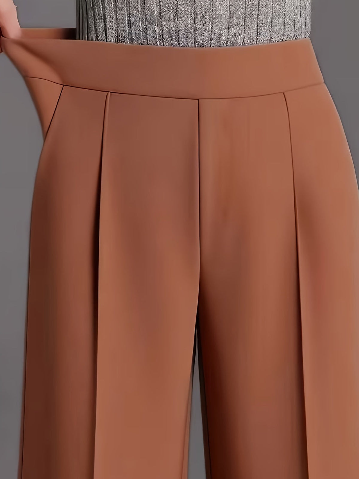 Thalia Comfortable High-Waist Wide-Leg Pants