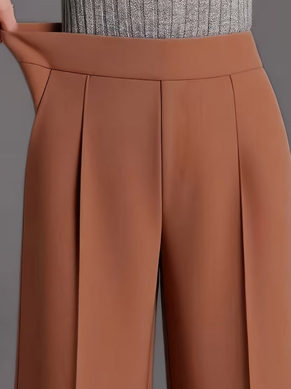 Thalia Comfortable High-Waist Wide-Leg Pants