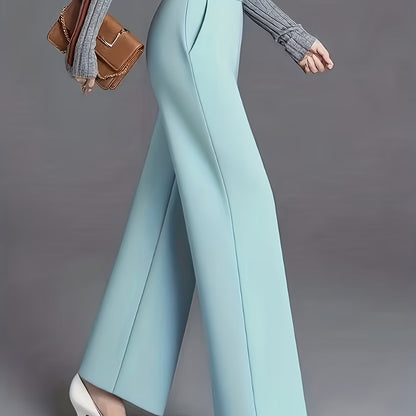 Thalia Comfortable High-Waist Wide-Leg Pants