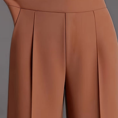 Thalia Comfortable High-Waist Wide-Leg Pants