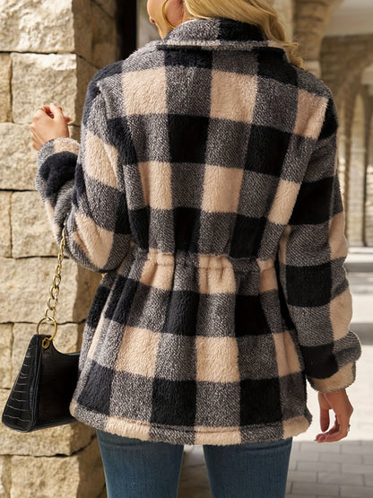 Violetta Checkered Hooded Jacket