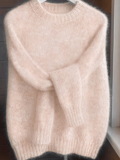 Melina Textured Round-Neck Knit Sweater