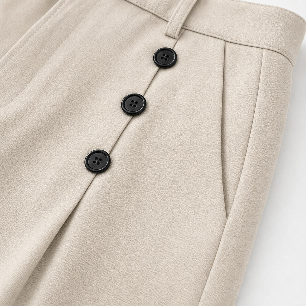 Juliette High-Waist Pleated Wide-Leg Pants