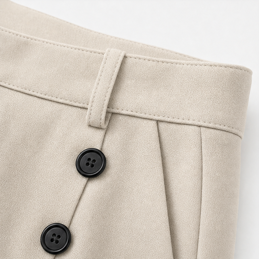 Juliette High-Waist Pleated Wide-Leg Pants