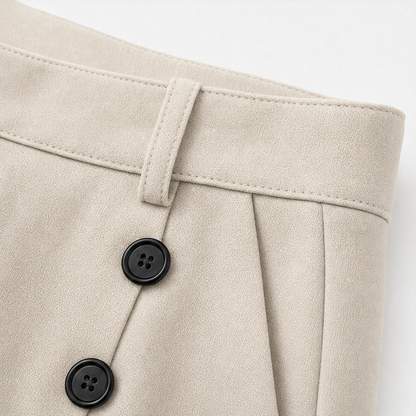 Juliette High-Waist Pleated Wide-Leg Pants