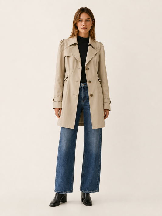 Vespera Short Tailored Trench Coat