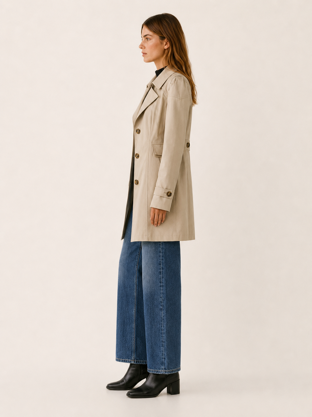 Vespera Short Tailored Trench Coat