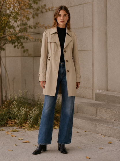 Vespera Short Tailored Trench Coat