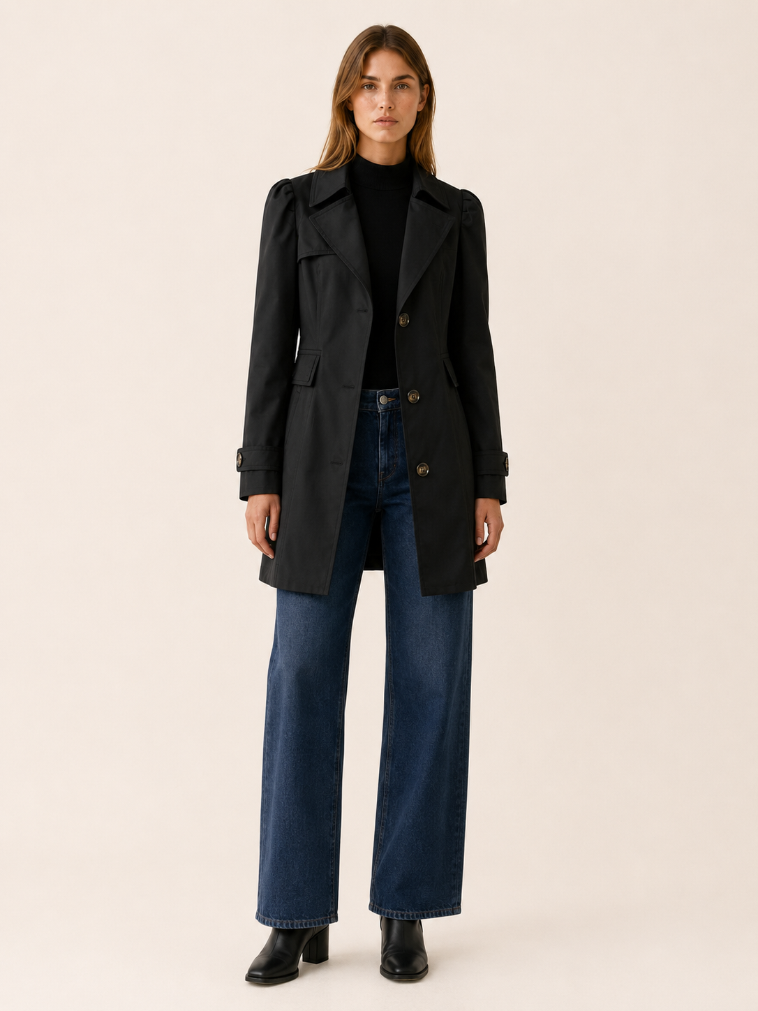 Vespera Short Tailored Trench Coat