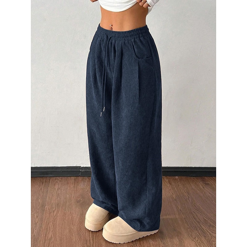 Emmeline Comfortable Drawstring Wide-Leg Pants