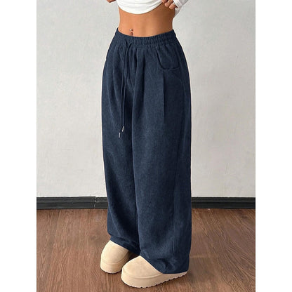 Emmeline Comfortable Drawstring Wide-Leg Pants